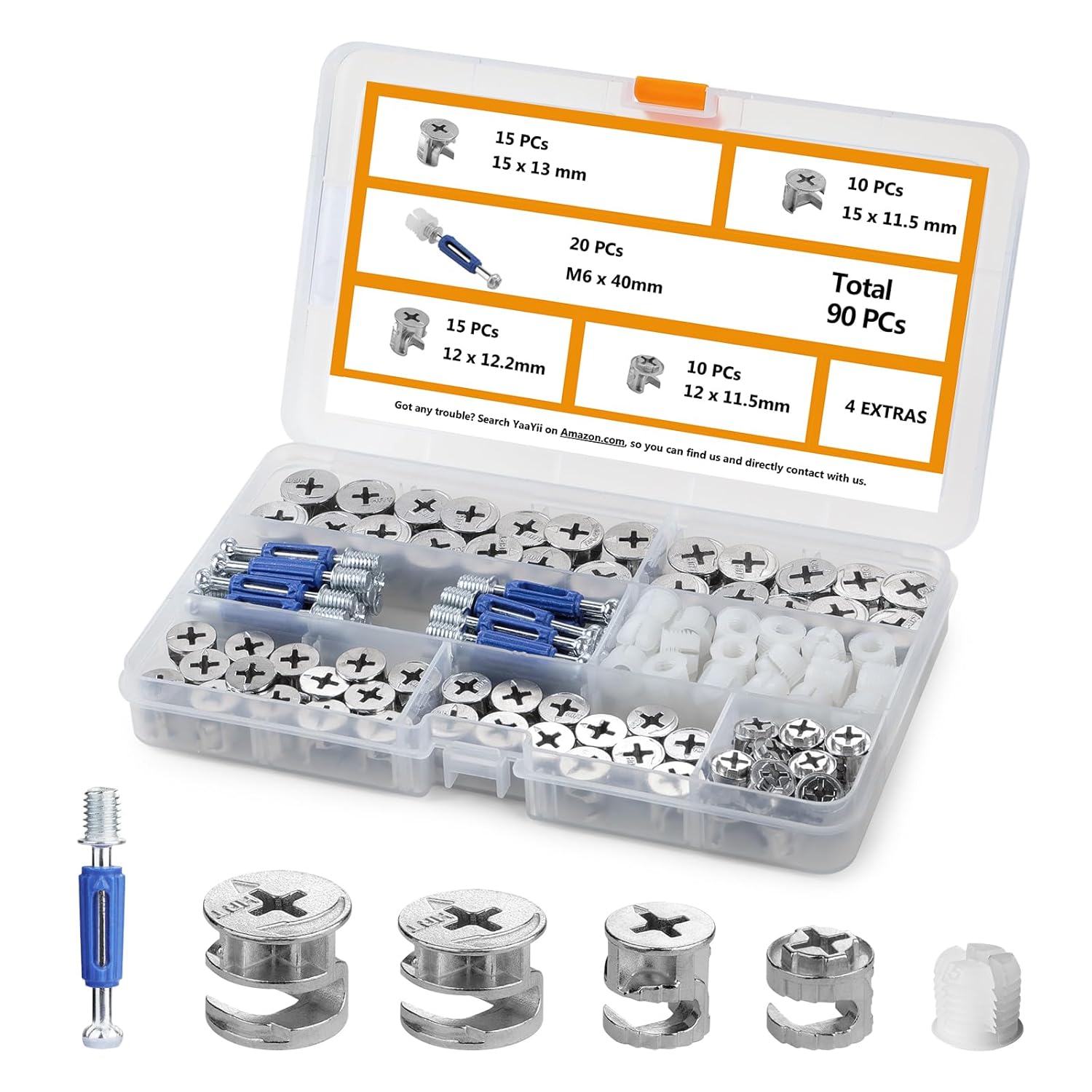 Cam Lock Nut - 90 Pcs Furniture Cam Locks with