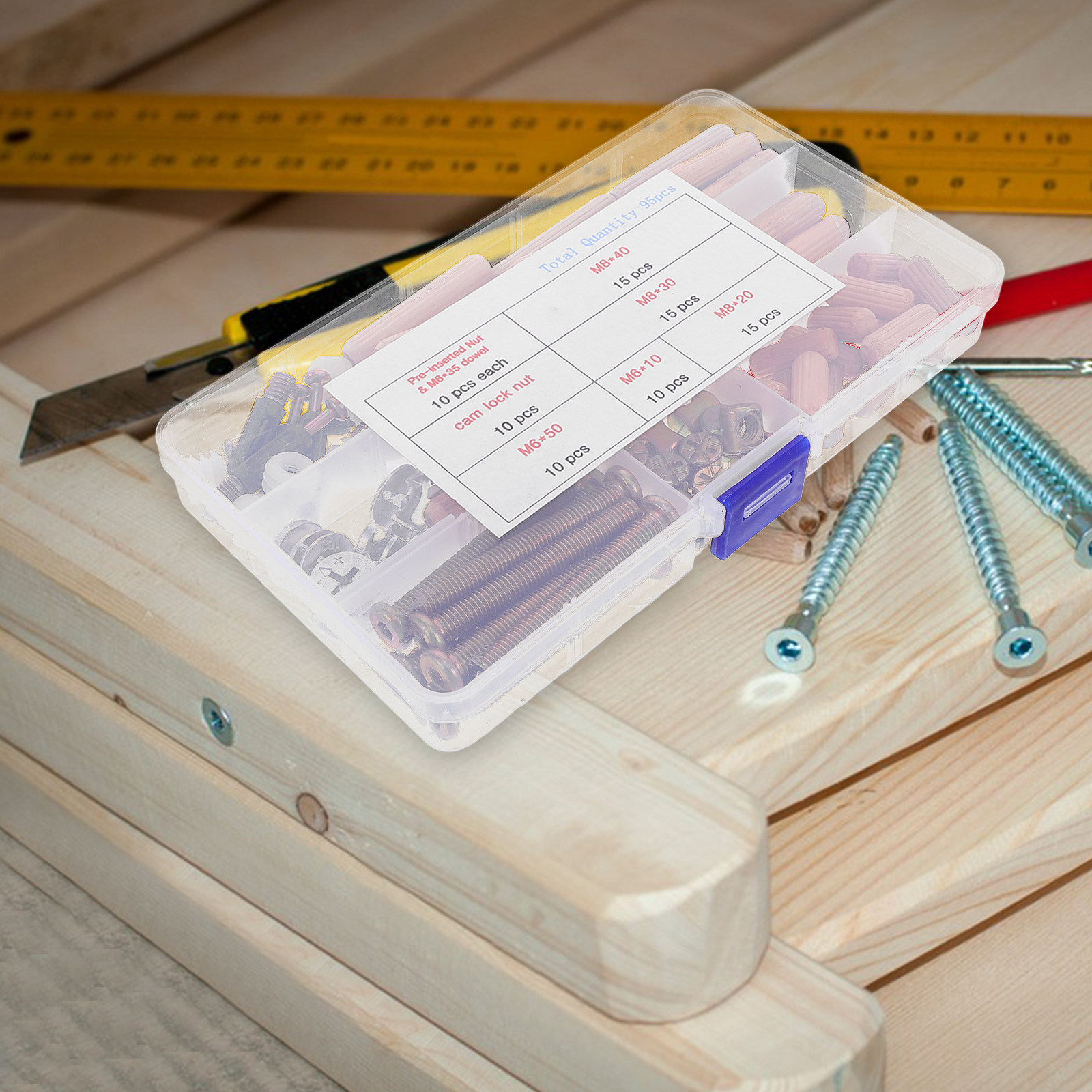 95Pcs Furniture Connector Bolt - Furniture Hardware Barrel Nut 리뷰 및 가격