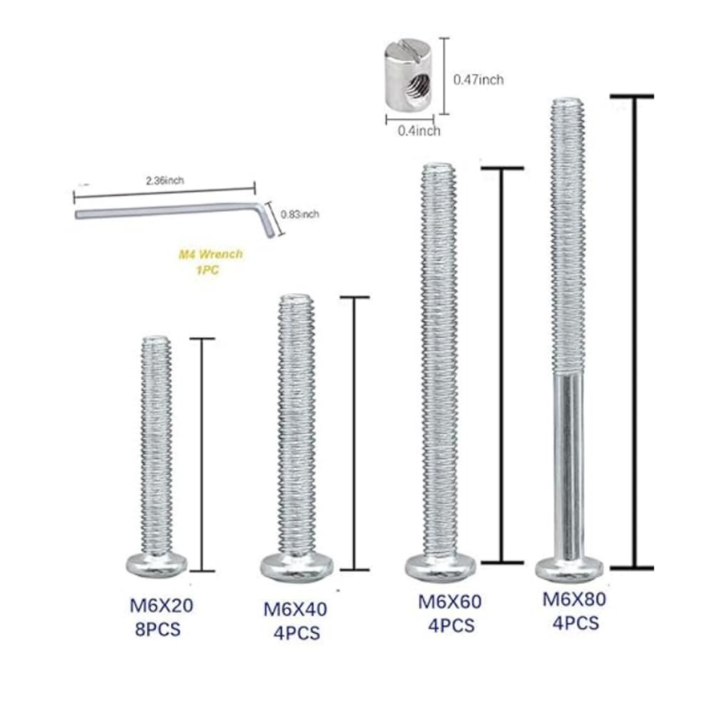 20 Set Crib Screws Baby Bed Cr - Furniture Hardware Barrel Nut 리뷰 및 가격