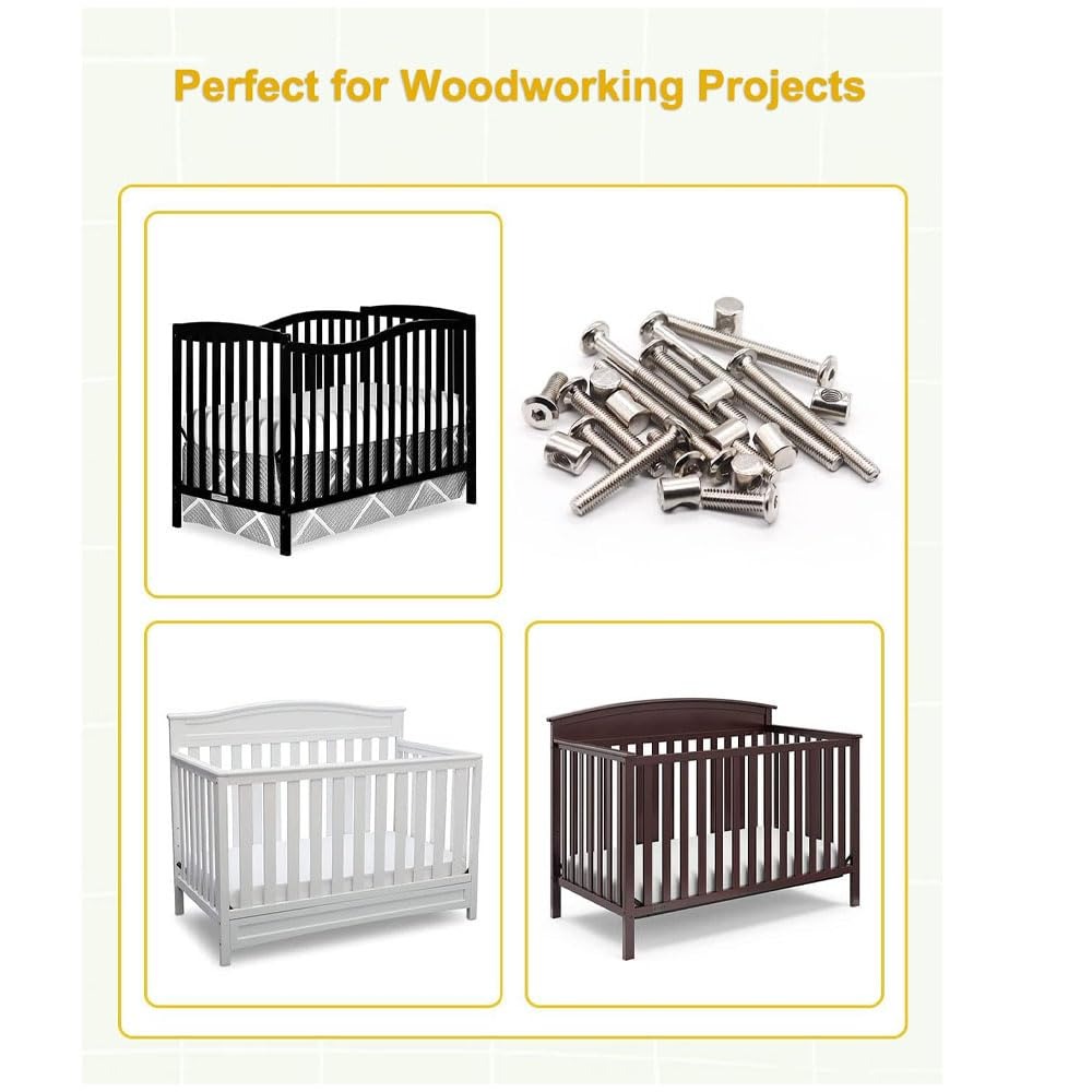 20 Set Crib Screws Baby Bed Cr - Furniture Hardware Barrel Nut 리뷰 및 가격