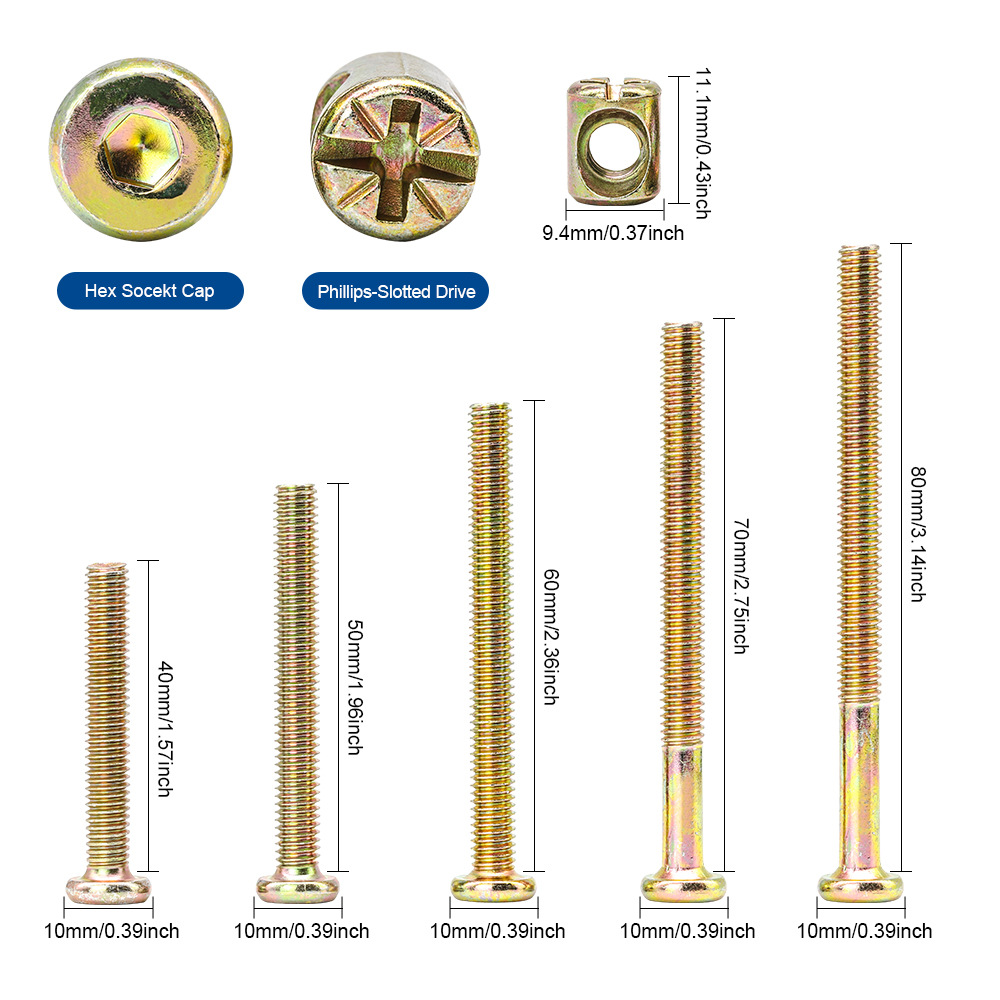 Hex Socket Flat Head Furniture - Furniture Hardware Barrel Nut 리뷰 및 가격