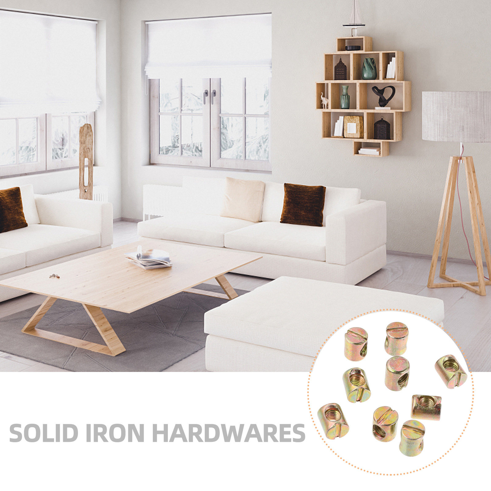 55pcs Cross Iron Slotted Nuts  - Furniture Hardware Barrel Nut 리뷰 및 가격