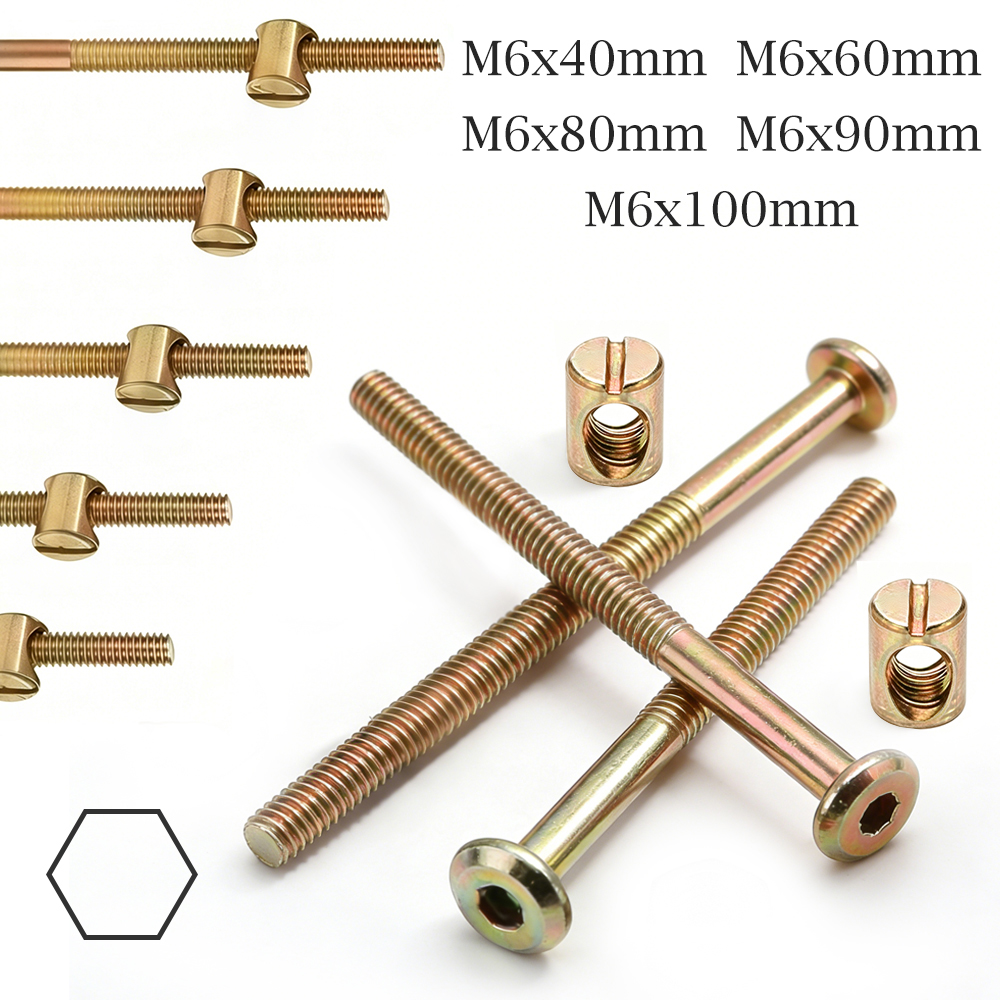 10pcs M6 Hex Socket Furniture  - Furniture Hardware Barrel Nut 리뷰 및 가격