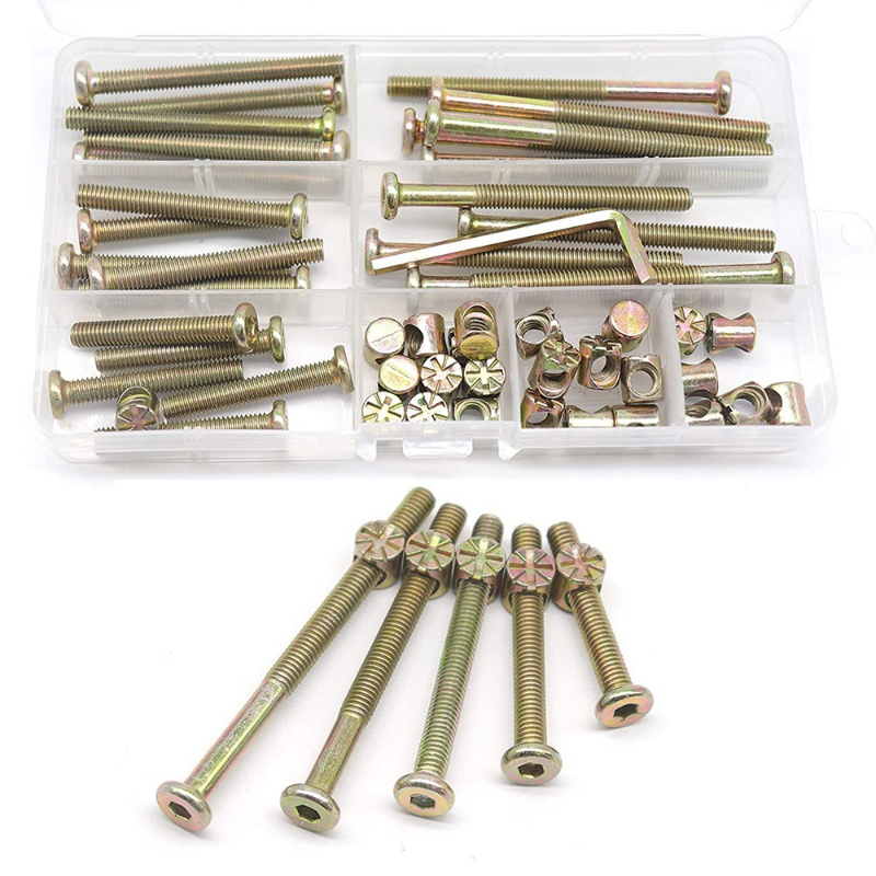 50pcs M6x40/50/60/70/80mm Crib - Furniture Hardware Barrel Nut 리뷰 및 가격