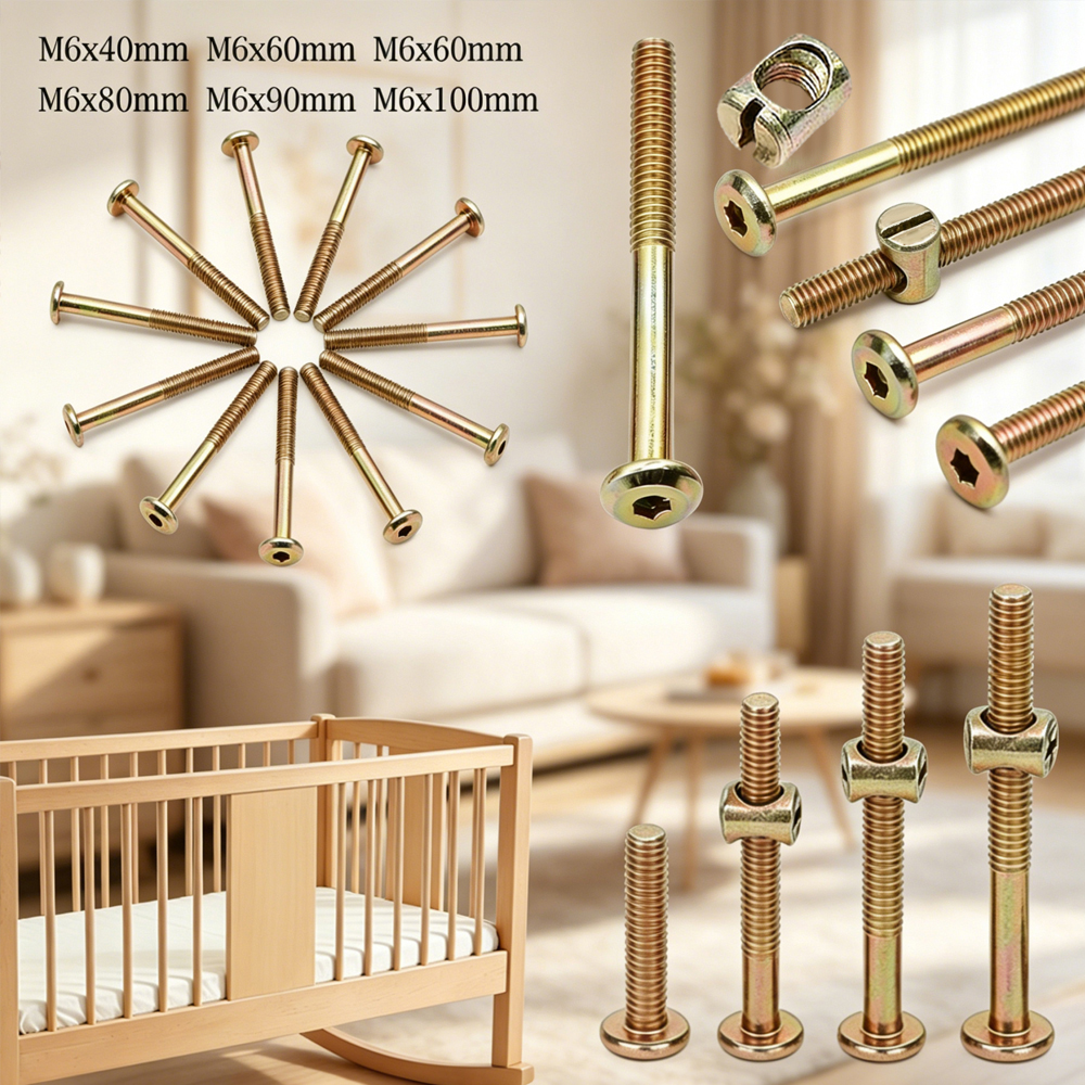 10pcs M6 Bed Frame Connecting  - Furniture Hardware Barrel Nut 리뷰 및 가격