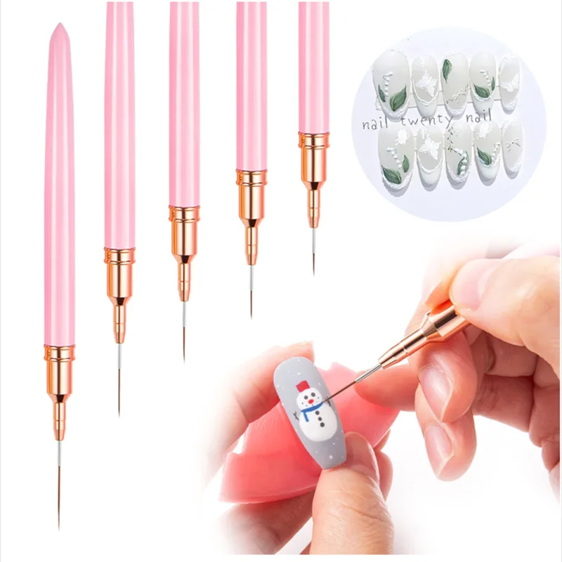 5pc/1set Nail Art Liner Brushe - Furniture Hardware Nails 리뷰 및 가격