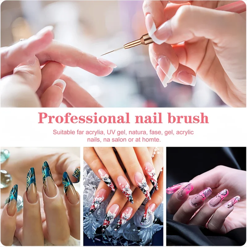 5pc/1set Nail Art Liner Brushe - Furniture Hardware Nails 리뷰 및 가격