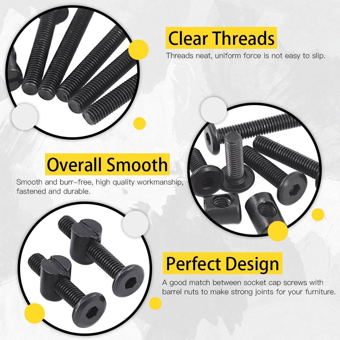 M6 Hex Socket Head Screws Bolt - Furniture Hardware Barrel Nut 리뷰 및 가격