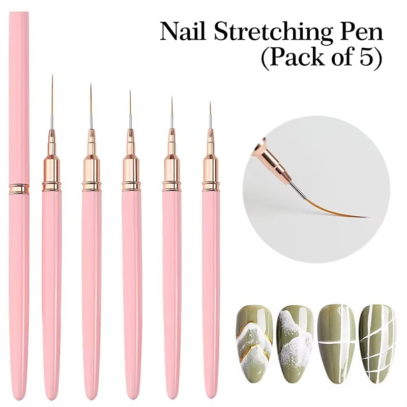 5PCS Nail Art Liner Brush Set  - Furniture Hardware Nails 리뷰 및 가격