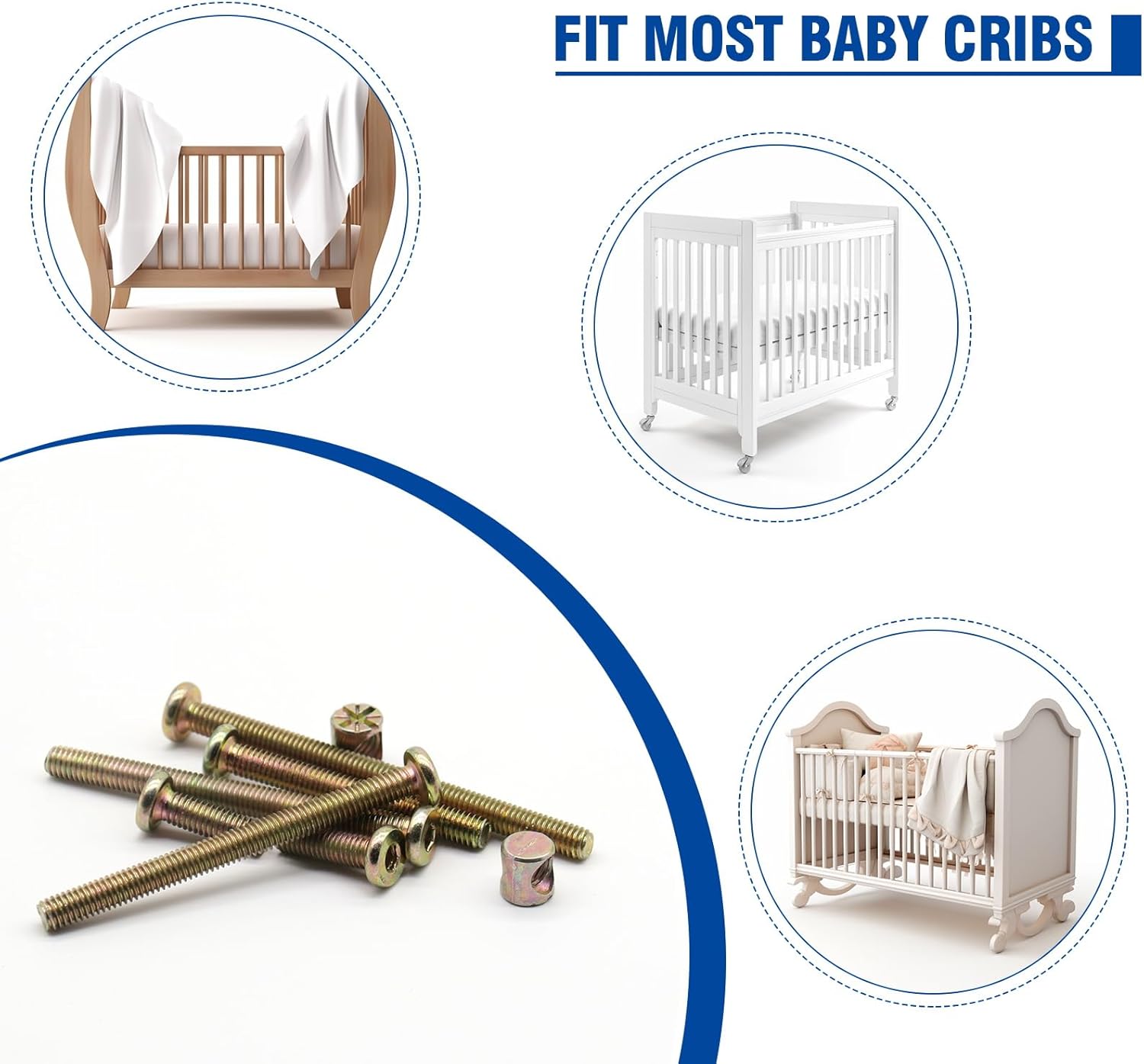 VKKM 25Pcs M6 Baby Crib Screws - Furniture Hardware Replacement 리뷰 및 가격