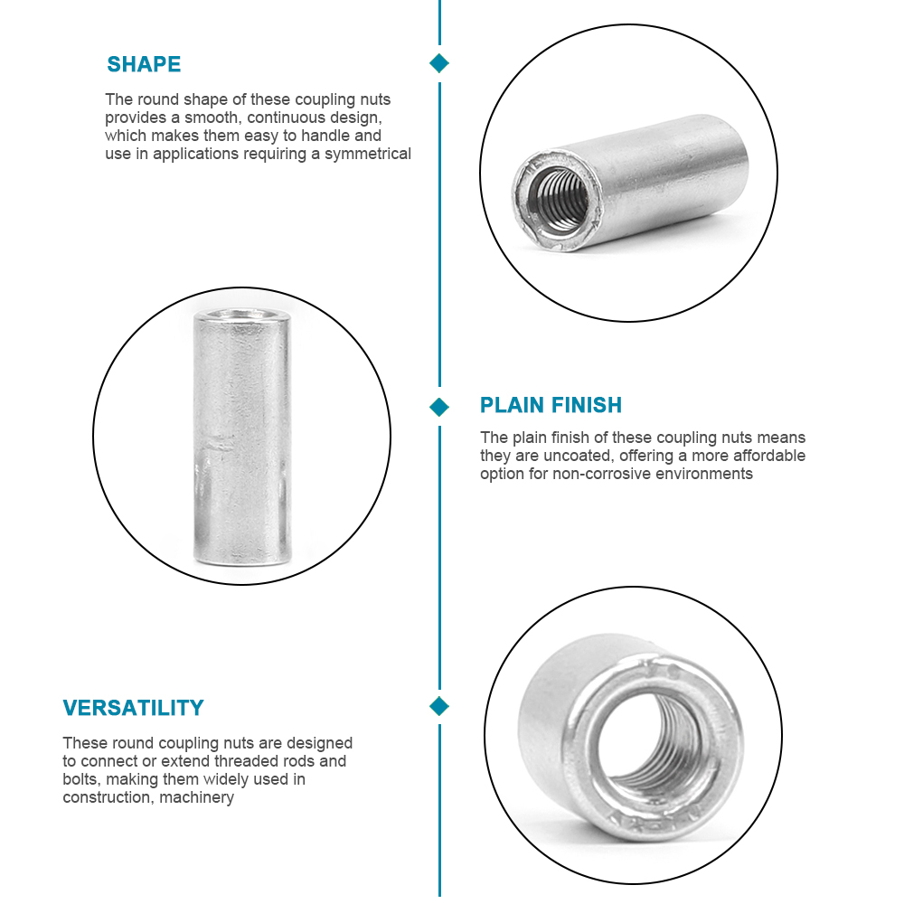 1-5pcs Round Coupling Nuts Sta - Cam Lock Nut 리뷰 및 가격