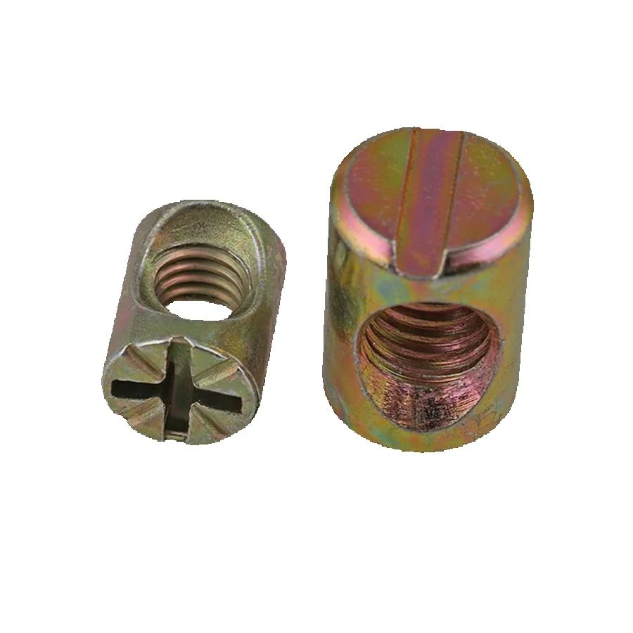 100pcs Color Zinc Plated Slott - Furniture Hardware Barrel Nut 리뷰 및 가격