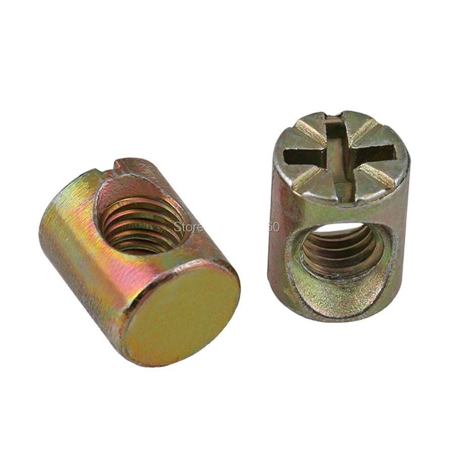 100pcs Color Zinc Plated Slott - Furniture Hardware Barrel Nut 리뷰 및 가격