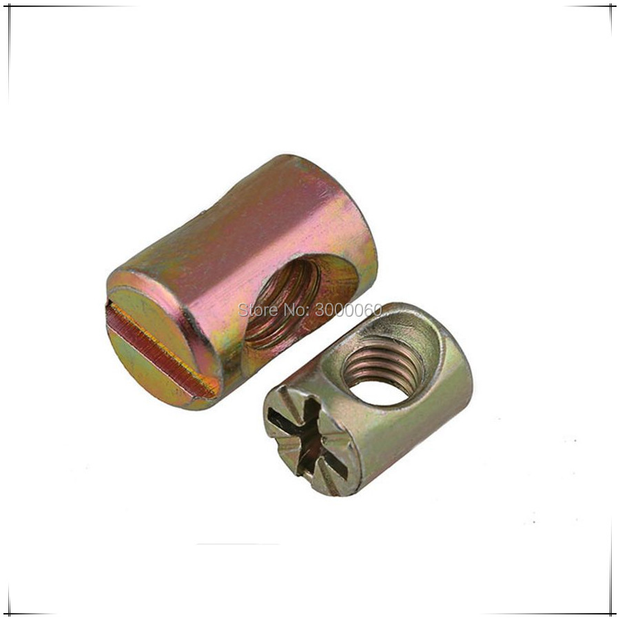 100pcs Color Zinc Plated Slott - Furniture Hardware Barrel Nut 리뷰 및 가격