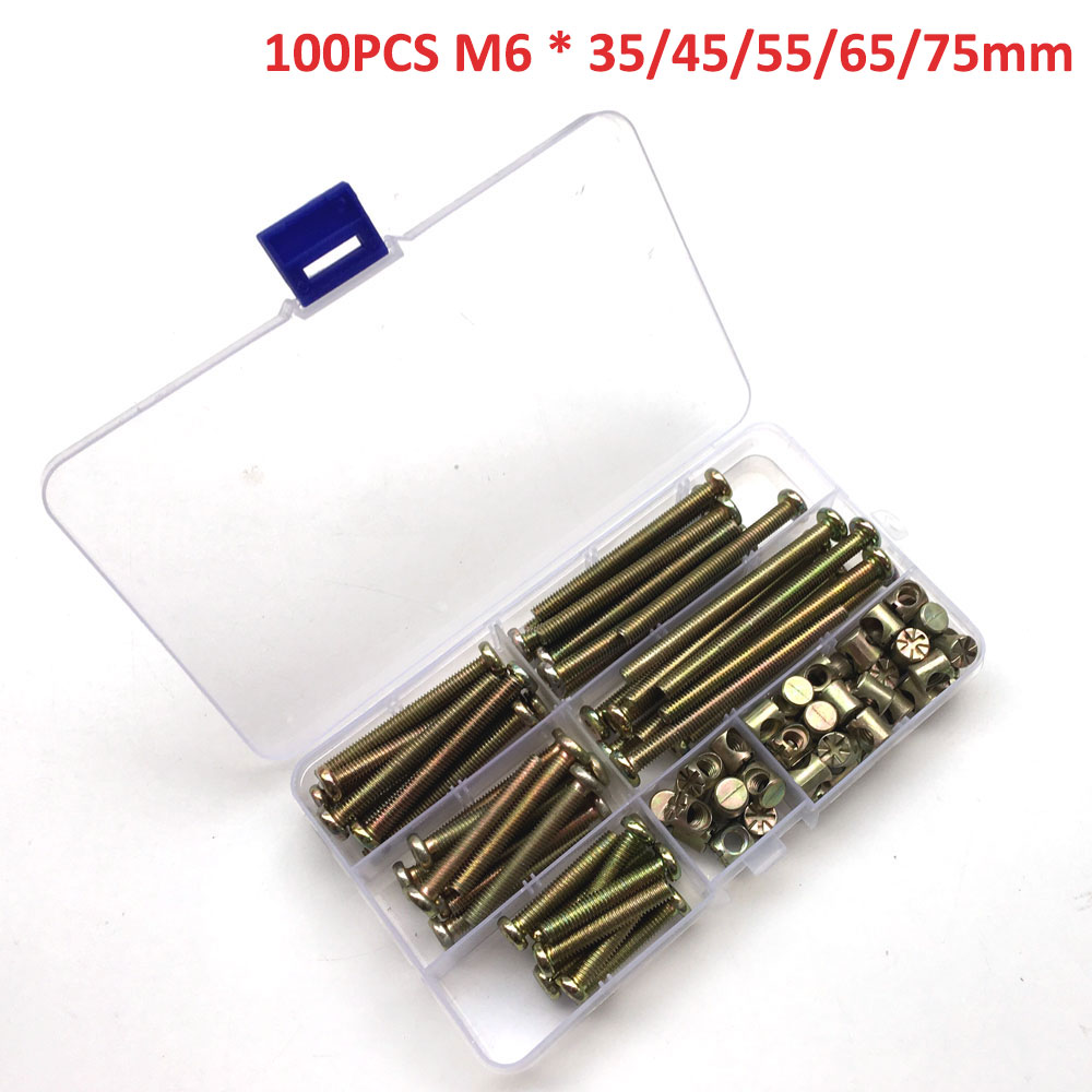100Pcs M6 Barrel Dowel Nut Zin - Furniture Hardware Barrel Nut 리뷰 및 가격