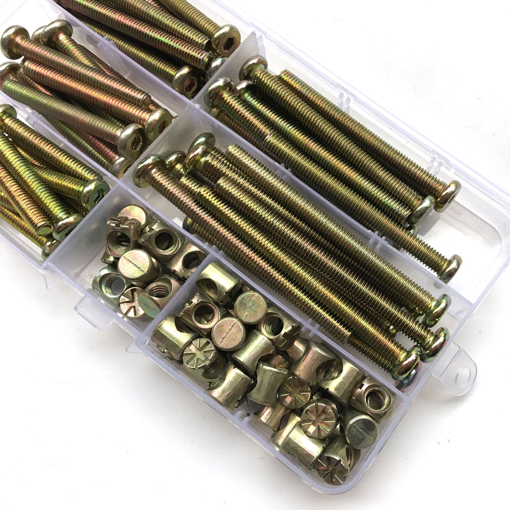 100Pcs M6 Barrel Dowel Nut Zin - Furniture Hardware Barrel Nut 리뷰 및 가격