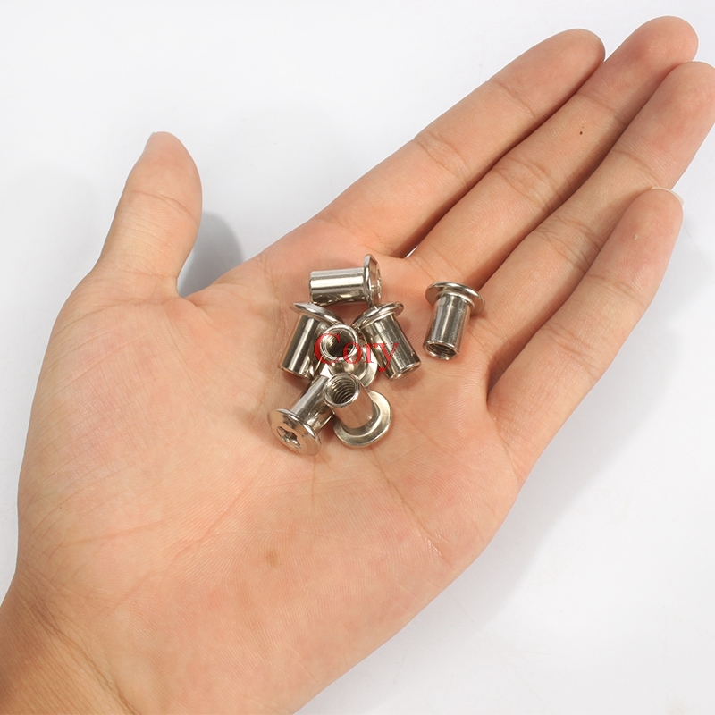 10pcs 6mm Barrel Nut Flat Head - Furniture Hardware Barrel Nut 리뷰 및 가격