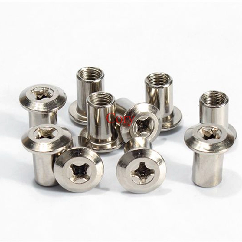 10pcs 6mm Barrel Nut Flat Head - Furniture Hardware Barrel Nut 리뷰 및 가격